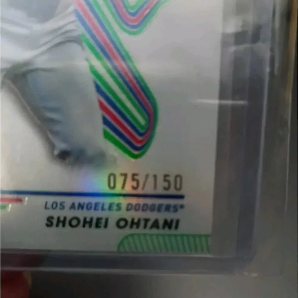 Shohei Ohtani #112 Topps Pristine 2024 GREEN REFRACTOR Chrome SP 75/150 - Picture 10 of 10